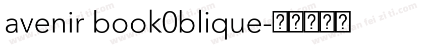 avenir book0blique字体转换